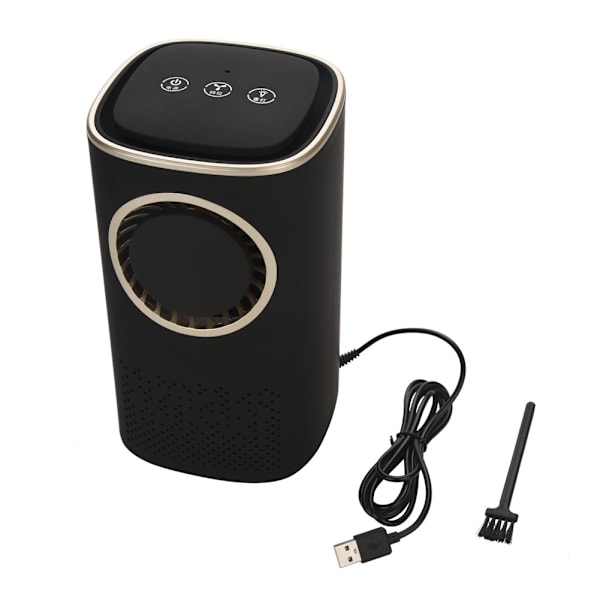 Valonohjaus USB-lataus UV-lamppu Hyttysten tappaja Lentää Hyönteinen Bug yövalolla (Musta)