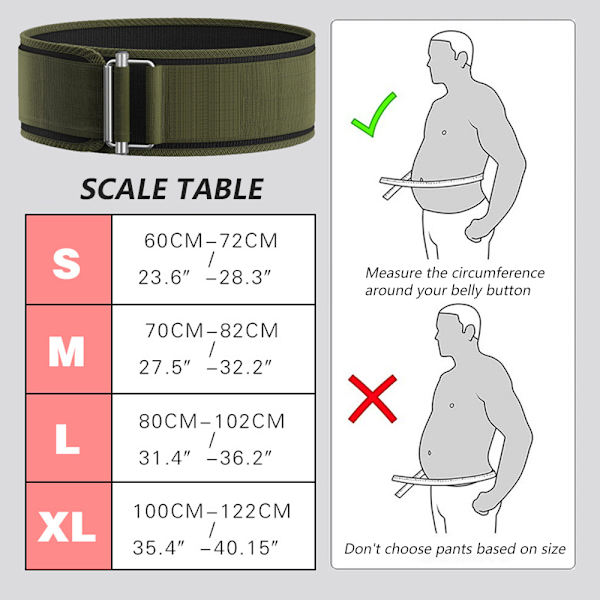Snabbspänningsbälte för tyngdlyftning för Bodybuilding,