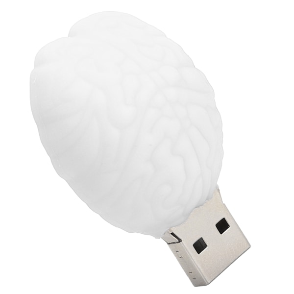 Minne Stick 2.0 USB Flash Drive Pendrive Bärbar Data Lagring Cartoon Brain Doll Vit 16GB
