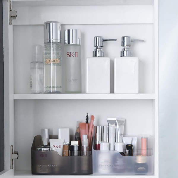 Makeup Organizer til skrivebord, plast 5-rum lille makeup