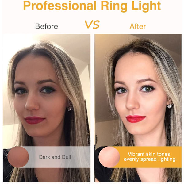 Selfie-lys til telefon iPhone bærbar computer, mini-klips på og bærbar