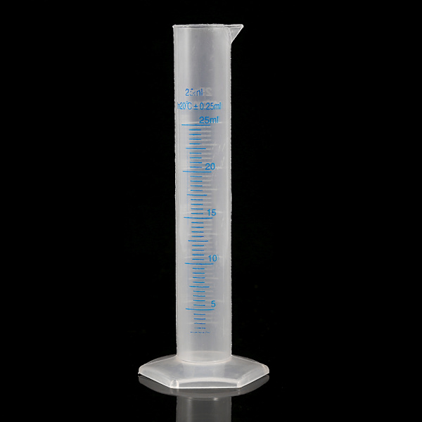 Mätcylindrar Glas 25ml Plastgraderad Cylinder Korrosionsbeständig