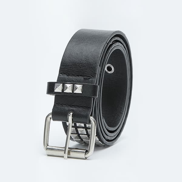 Punk Style Perlebesat Bælte Sort M[TT]