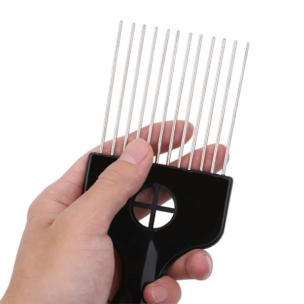 Afro Pick, Hårplock, Metallplock Kam, Utreda Peruk Fläta Hår