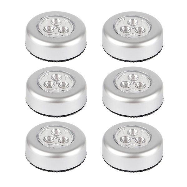 6-pack trådlösa LED-lampor med touch-funktion