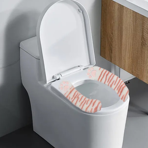 Paksu wc-istuimen pehmuste - Pehmeä, liukumaton plyysi wc-istuin