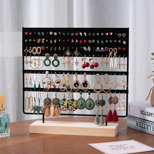 Øredobb Stativ Display Stativ 3-Tier Øredobb Holder Smykker