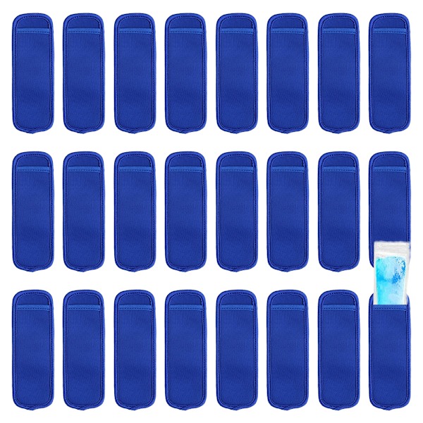 24 stk. genanvendelige popsicle-poser, ispinde-ærmer, antifrysning