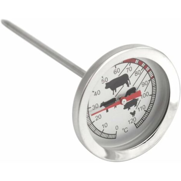 Rosttermometer i rostfritt stål - Analog kötttermometer