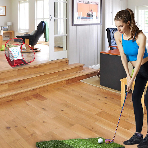 Børnegolf Chipping Net Hitting Mat til Baggård Chip Golf Pitching Target Cage Spil Indendørs Udendørs