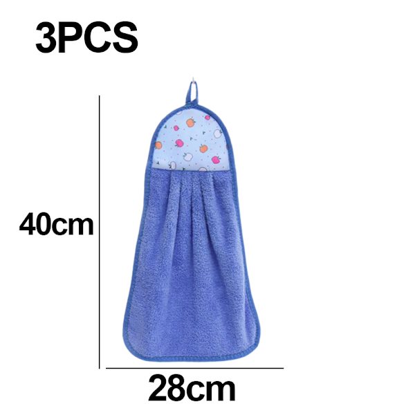 Ripustettava keittiöpyyhe, sarjakuva, puuvilla, paksu koralli fleece