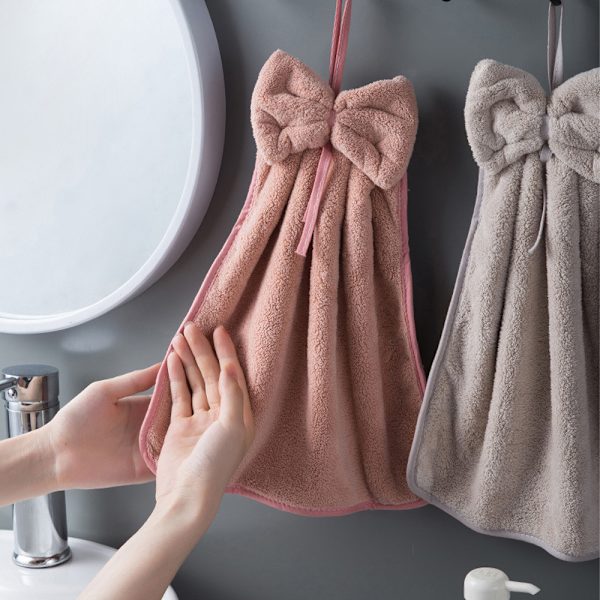 Absorberande mjuka handdukar med hängande öglor för kök