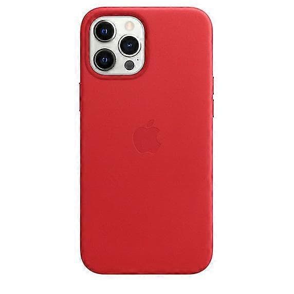 Nahkakotelo iPhone 12 Pro Max -puhelimelle MagSafella Red