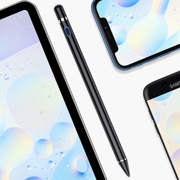 Active Stylus Pen til alle berøringsskærme, 1,5 mm tabletpen med fin spids, stylus smartphone kompatibel med iPad iPhone Huawei Samsung smartphones og alle