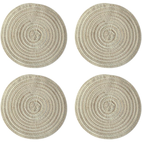 Vaskbare ovale dekkebrikker Sklisikre varmebestandige flettede spisestue