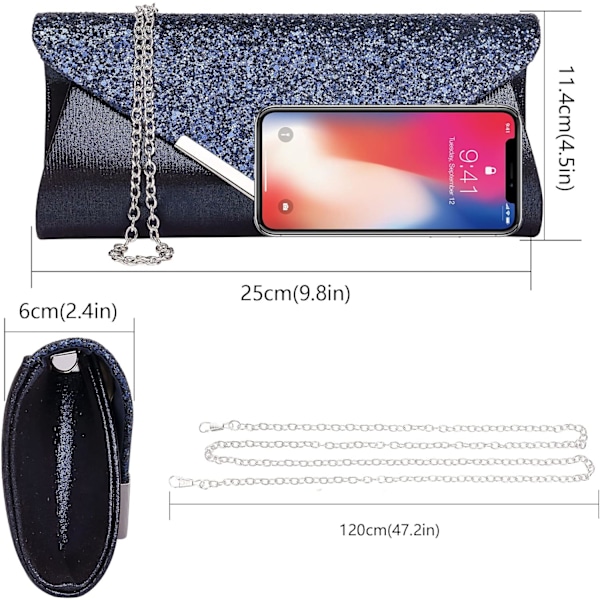 Damen Clutch Abendtasche Unterarmtasche Umhängetasche  Strass-Steinen