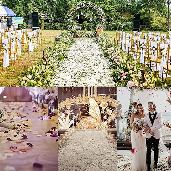 1000 stk kunstige blomsterblad av rose for bryllupsdekorasjon,