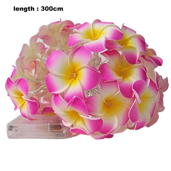 Frangipani String Lights Artificiell Frangipani batteridriven C pink 20lights