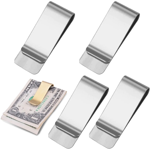 Money Clip, 4 Pack Money Clip Silver Money Clip Money Clip