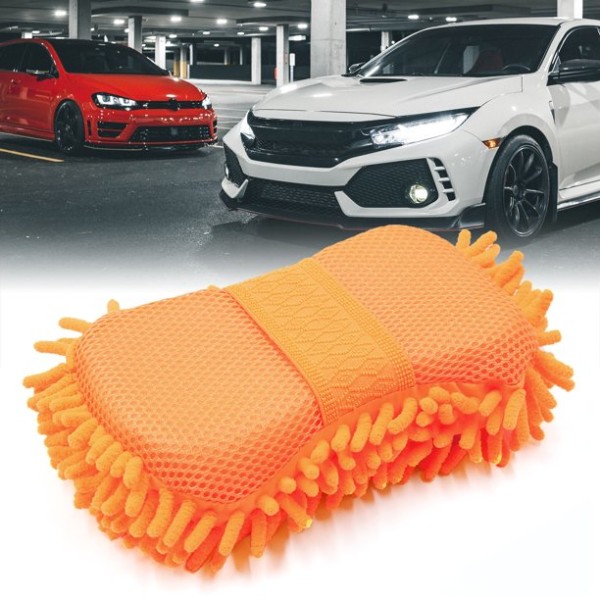 Slitesterk praktisk mikrofiber chenille vaskesvamp for biler,