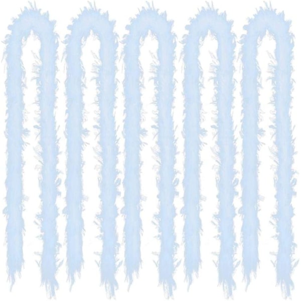 5 STK Feather Stripe Small Feather Stripe Accessories - Hvid