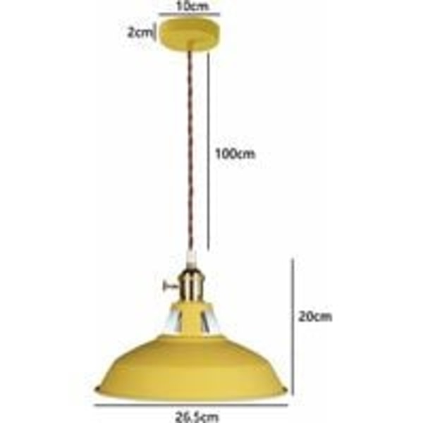 Moderne Pendellampe Metall Lysekrone E27 Sokkel For Stue Soverom Spisestue Kontor Bar Cafe Gul