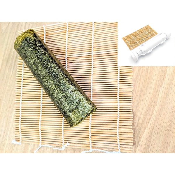 Sushi Roller Bazooka -sarja + hiilihapotettu bambumatto DIY riisi