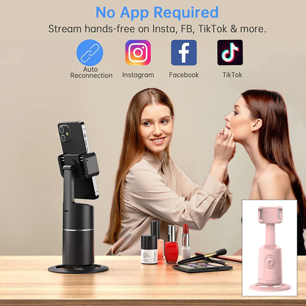 Auto Face Tracking Tripod, 360° Rotation Face Body Camera