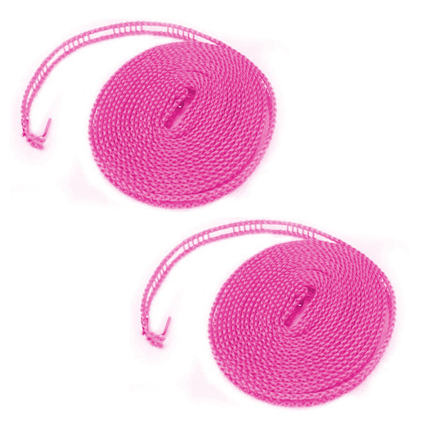 2-pack vindtät tvättlina, längdjusterbar halkfri