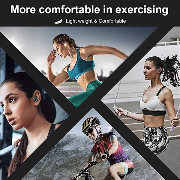 Trådlösa Bluetooth-hörlurar, Bluetooth 5.3 in-ear-hörlurar,