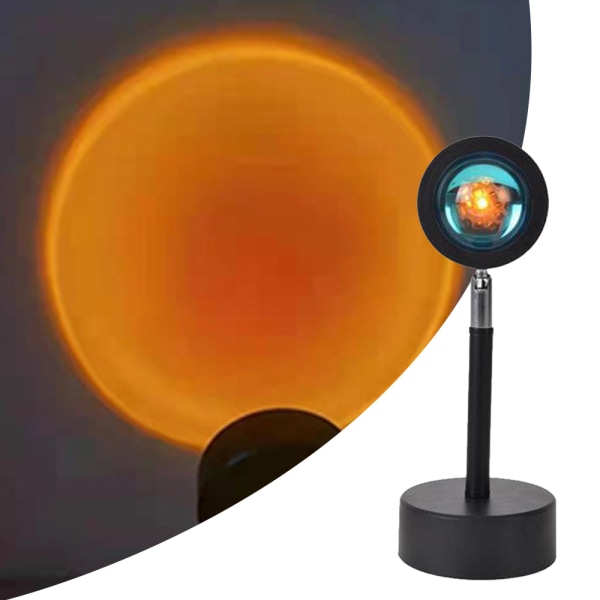 Solnedgångsljusprojektion LED Nattljus, 180 graders rotation Sol