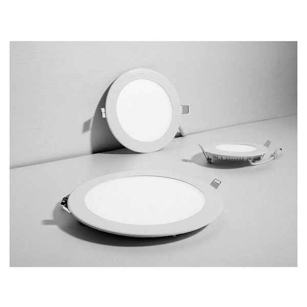 Sarja 1 himmennettävää upotettavaa LED-kohdevaloa, 9W 6000K luonnonvalkoinen, IP65 LED-kylpyhuoneen kattovalaisin, erittäin litteä LED-kohdevalo 35mm, reikäkoko Φ130-135mm, AC