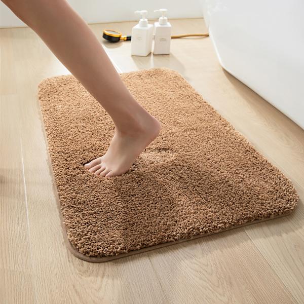 Badematte 40 x 60 cm, badematte, badematte sklisikker, vaskbar, absorberende, fluffy, badematte til badekaret