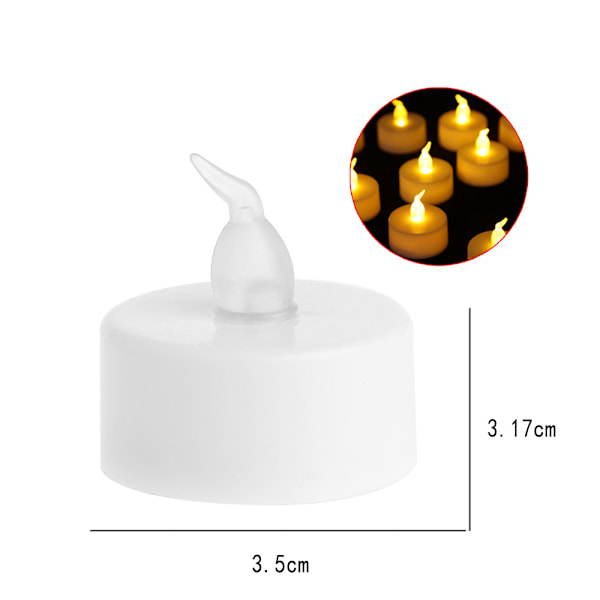 Batteridrivna ljus, 24 LED-tealights, flamlösa ljus