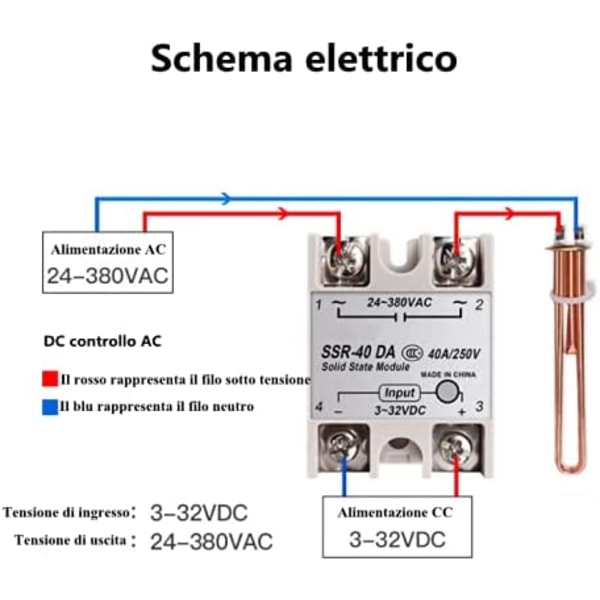 Enfasig SSR-40DA 40A Solid State Relay DC-AC