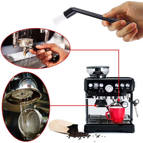 2 st Kaffemaskin Rengöringsborste Plasthandtag med Nylon