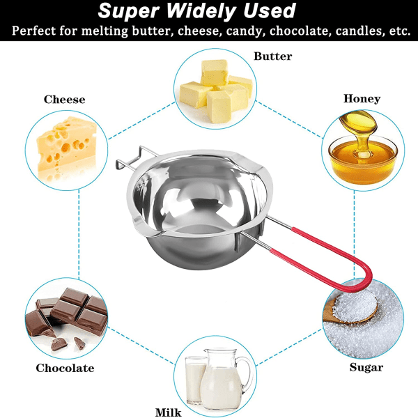 600 ml smeltegryte smeltebolle - smeltebolle med 2 tut