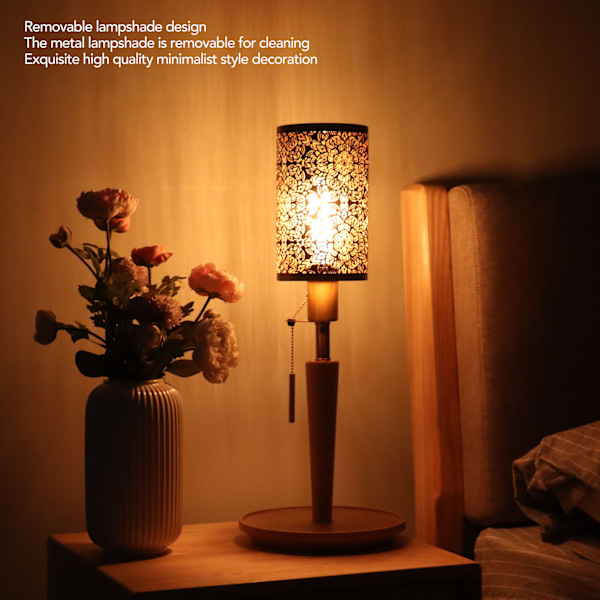 Stilren lampskärm i järn, mångsidig kompatibilitet med E27 E26-socklar, enkel installation, smidesjärn ihålig snideridesign ger minimalistisk charm till