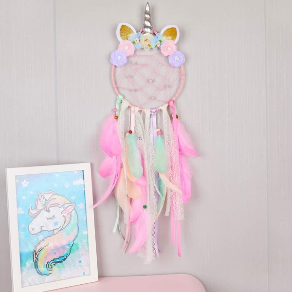 Barnehage nicorn Håndlaget Unicorn Shape Dream Catcher