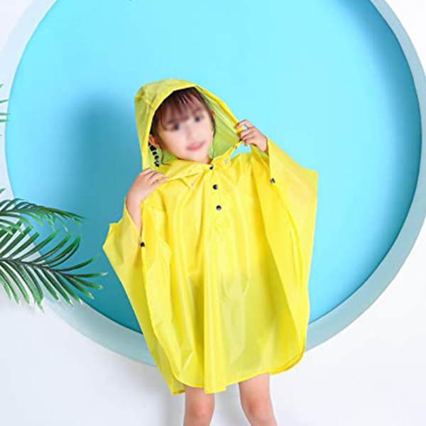 Regn Poncho hættejakke til børn, regnfrakke