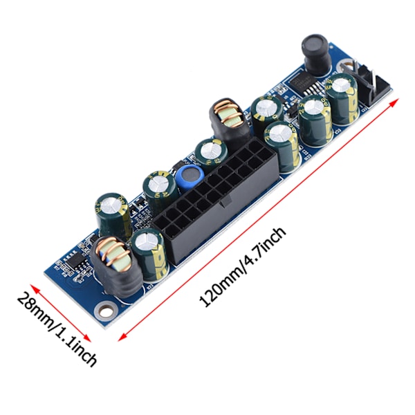 DC 12V 120W PSU Computer PC Strømforsyning Modul med 24Pin ATX/ DC Indgangskabel Holdbar