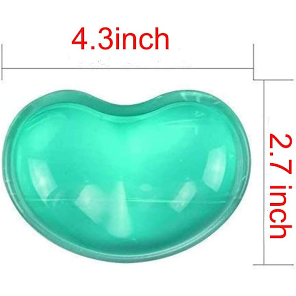 Silikon Gel handledsstöd, Rest Hjärtformad Translucence Ergonomisk
