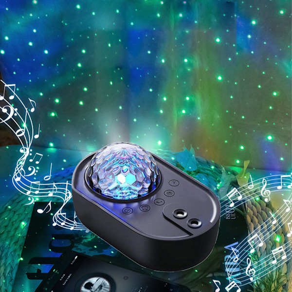 Stjerneprojektor, nattlys Galaxy Projektor Bluetooth Musikk Spe