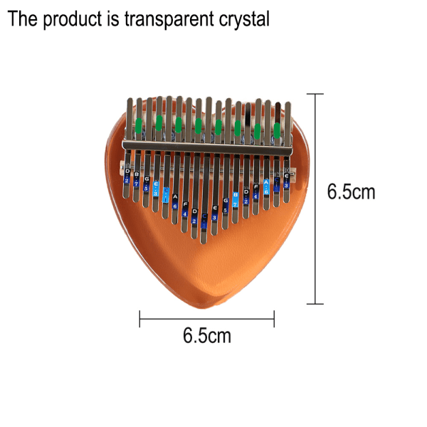 Kalimba Thumb Piano Med Eva Case, Transparent