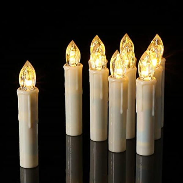 Bougies sans fil et sans flamme, lot de 10 bougies de Noël LED