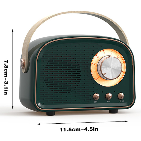 Retro Bluetooth-kaiutin, langaton vintage-kaiutin, ulkotilojen langaton kannettava Bluetooth-kaiutin
