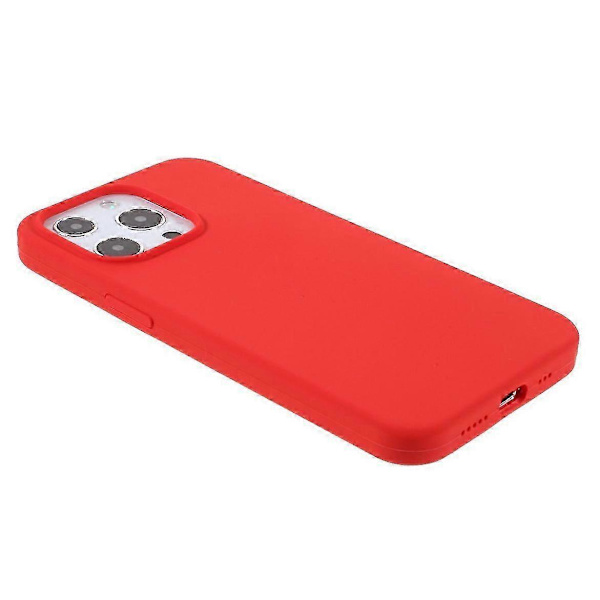For iPhone 14 Pro-deksel Solid silikon støtsikkert telefonbakdeksel[TT] Red