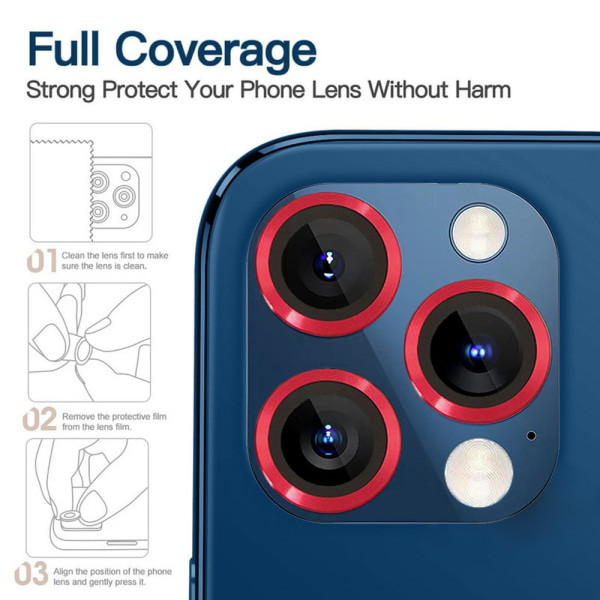 5 deksler til telefonkameralinse - iPhone 14 Pro red