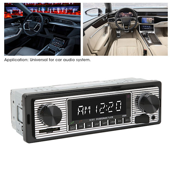 Auton stereovastaanotin, multimediasoitin, 92dB, 4 ohmia, 150‑20000Hz, kaukosäätimellä, universaali