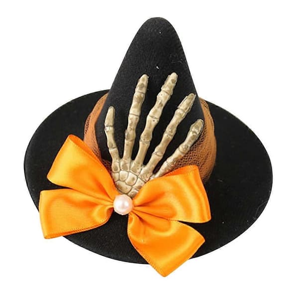 Halloween heksehatt hodeplagg gotisk heksehatt hårklemme trollmannshatt hårnål B